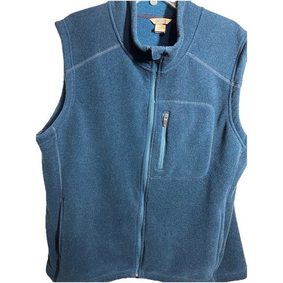 Duluth Trading Co Mens Polartec Fleece Full Zip Vest Blue 2XL XXL - Picture 1 of 6